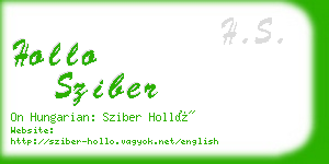 hollo sziber business card
